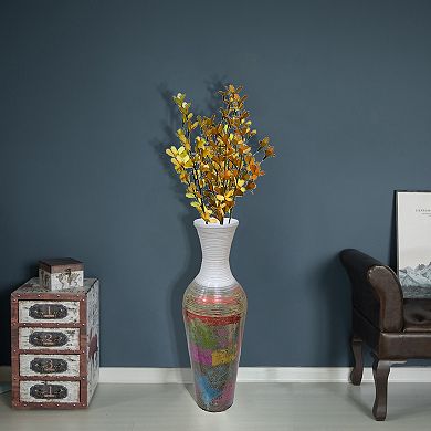 Uniquewise Tall Vases for Floor, Contemporary Bamboo Floor Vase