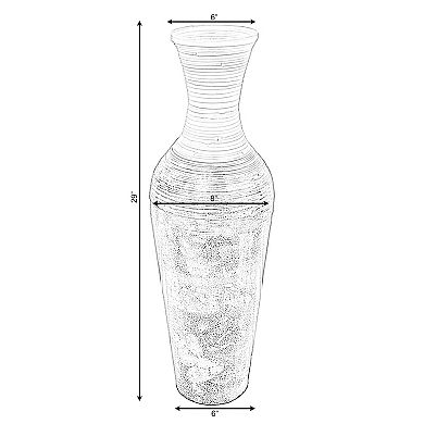 Uniquewise Tall Vases for Floor, Contemporary Bamboo Floor Vase