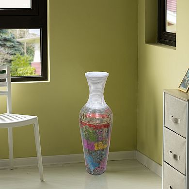 Uniquewise Tall Vases for Floor, Contemporary Bamboo Floor Vase