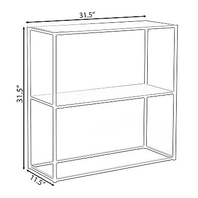 Modern Display Metal Console Table with Open Shelf, for Dining, Entryway and Hallway