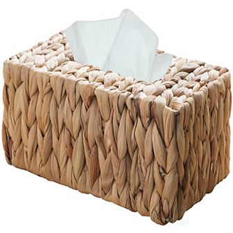 Wicker Water Hyacinth Tissue Box Cover