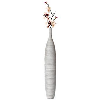 Modern Decorative Bottle Shape Floor Vase Ribbed Design