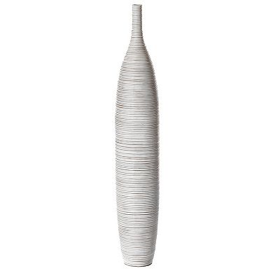 Modern Decorative Bottle Shape Floor Vase Ribbed Design