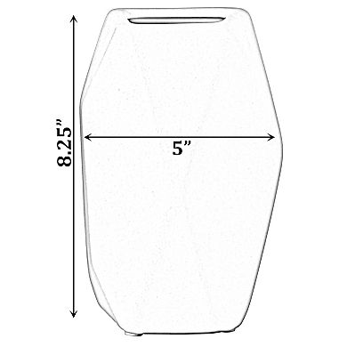 Decorative Ceramic Multi Paned Vase, Modern Style Centerpiece Table Vase