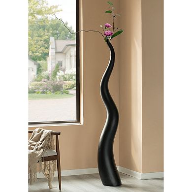 Tall Animal Horn Shape Floor Vase for Entryway Dining or Living Room