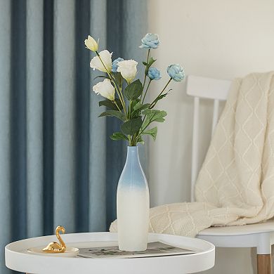 Modern Decorative Ceramic Table Vase Ripped Design Bottle Shape Flower Holder