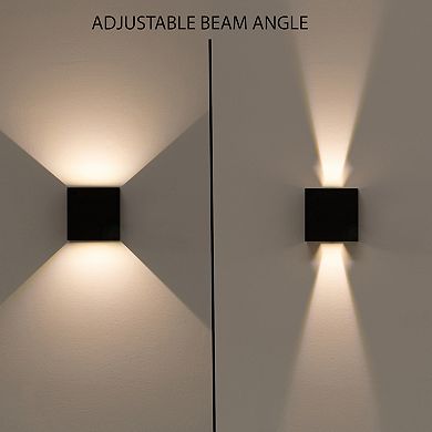 Modern Wall Sconce LED Waterproof Wall Lamp Aluminum with Adjustable Beam 10-Watt 4000K