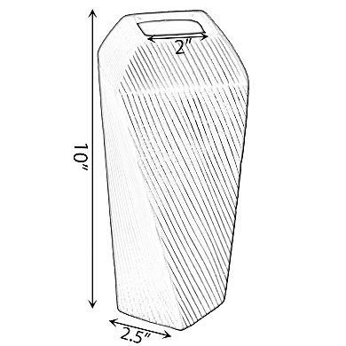 Decorative Ceramic Square Twisted Centerpiece Table Vase