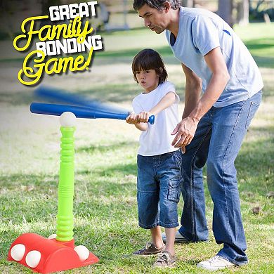 Toddler T ball Set for Kids 3-5 with 23" Batting Tee - Baseball Tee Stand, 8 Soft Baseballs