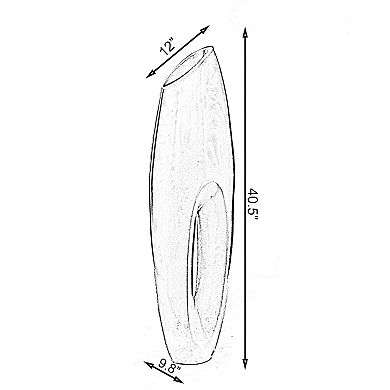 Tall Modern Decorative Lightweight Floor Vase for the Entryway, Home Decor