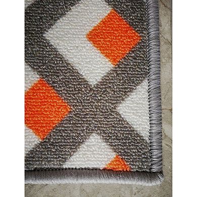 Deerlux Modern Living Room Area Rug with Nonslip Backing