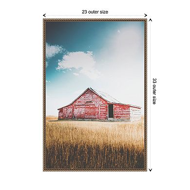 Country Barn Red By Annie Bailey Art Framed Canvas Wall Art Print