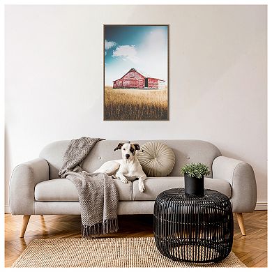 Country Barn Red By Annie Bailey Art Framed Canvas Wall Art Print