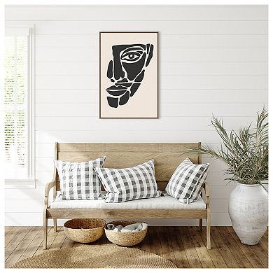 Abstract Face Series #2 By Jay Stanley Framed Canvas Wall Art Print
