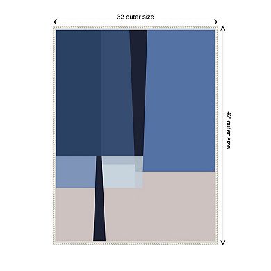 Blue Lines 1 By Alyson Storms Framed Canvas Wall Art Print