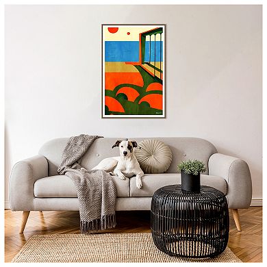 Amalfi Coast View By Bo Anderson Framed Canvas Wall Art Print