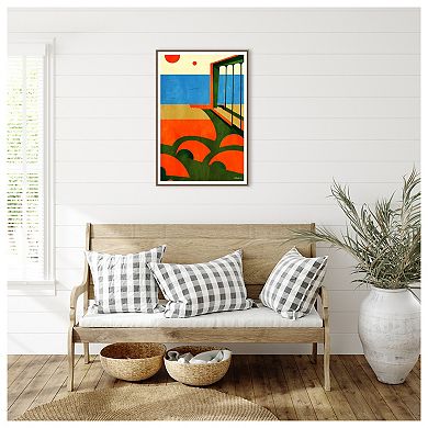 Amalfi Coast View By Bo Anderson Framed Canvas Wall Art Print