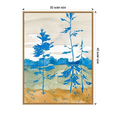 Cerulean Spruce Trees Ii By Jacob Green Framed Canvas Wall Art Print