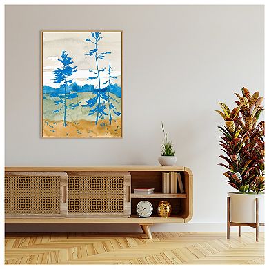 Cerulean Spruce Trees Ii By Jacob Green Framed Canvas Wall Art Print