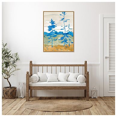 Cerulean Spruce Trees Ii By Jacob Green Framed Canvas Wall Art Print
