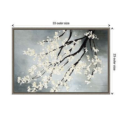 Cherry Tree Blossoms By Kari Taylor Framed Canvas Wall Art Print