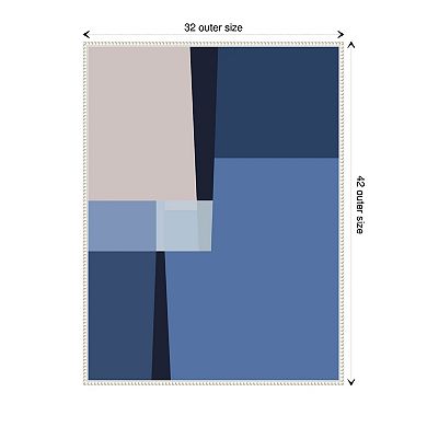 Blue Lines 3 By Alyson Storms Framed Canvas Wall Art Print