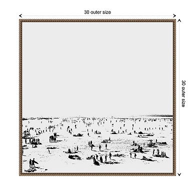 Beach Bnw Ii By Dan Hobday Framed Canvas Wall Art Print