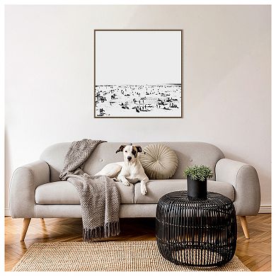 Beach Bnw Ii By Dan Hobday Framed Canvas Wall Art Print