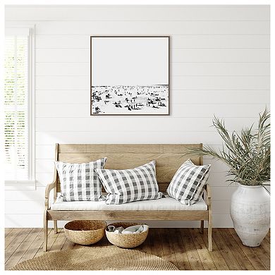 Beach Bnw Ii By Dan Hobday Framed Canvas Wall Art Print