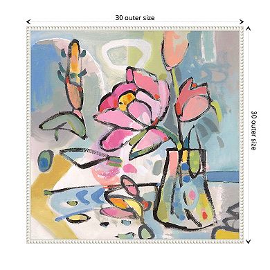 Flowers Picked From The Garden Ii By Vas Athas Framed Canvas Wall Art Print