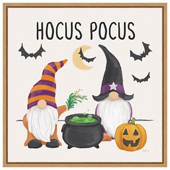 Halloween Gnomes Ii By Mary Urban Framed Canvas Wall Art Print