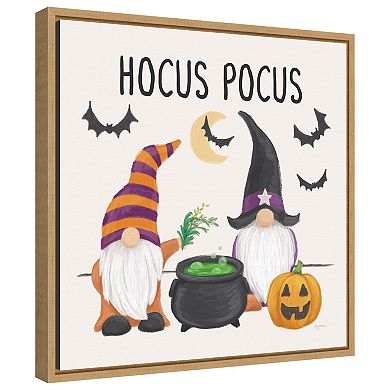 Halloween Gnomes Ii By Mary Urban Framed Canvas Wall Art Print