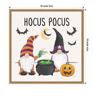 Halloween Gnomes Ii By Mary Urban Framed Canvas Wall Art Print