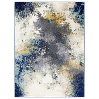 Luxe Weavers Modern Abstract Blue Area Rug