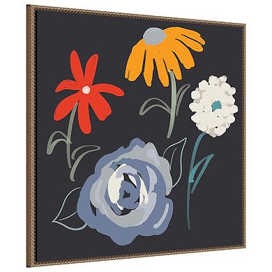Flowers At Night By Robin Maria Framed Canvas Wall Art Print