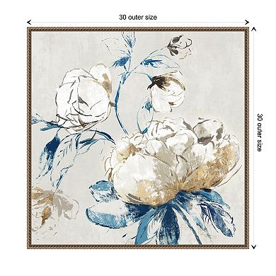 Gold Rosa Ii By Asia Jensen Framed Canvas Wall Art Print