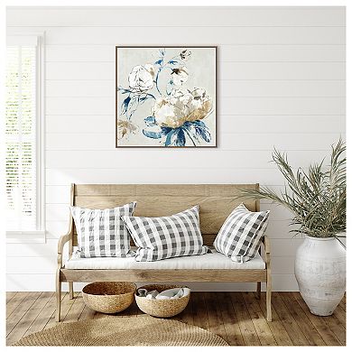 Gold Rosa Ii By Asia Jensen Framed Canvas Wall Art Print