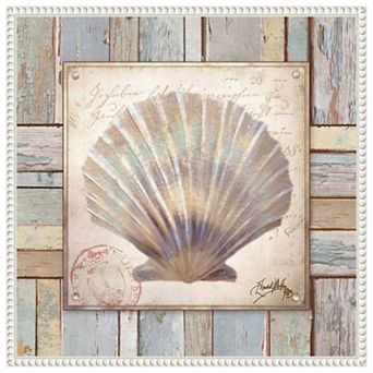 Beach Shell I By Elizabeth Medley Framed Canvas Wall Art Print
