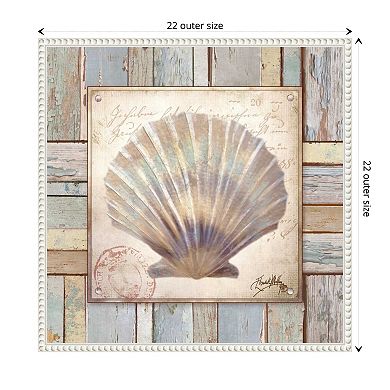 Beach Shell I By Elizabeth Medley Framed Canvas Wall Art Print