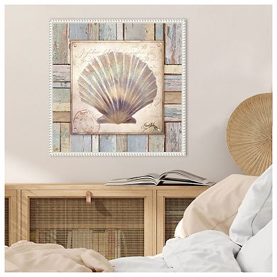 Beach Shell I By Elizabeth Medley Framed Canvas Wall Art Print