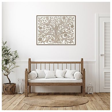 Animal Tree By Elizabeth Medley Framed Canvas Wall Art Print