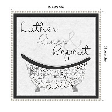 Bath Time I By Sd Graphics Studio Framed Canvas Wall Art Print