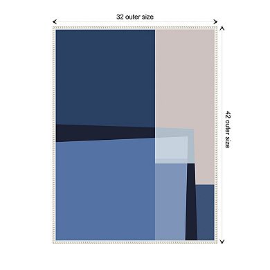 Blue Lines 2 By Alyson Storms Framed Canvas Wall Art Print