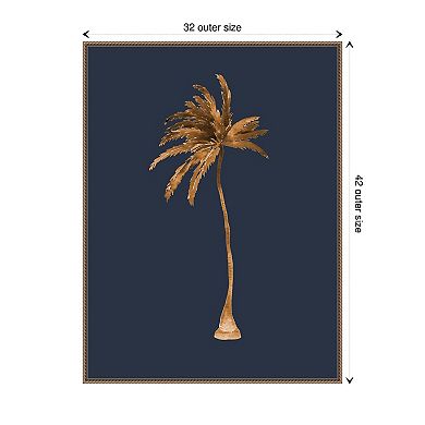 Golden Palm Iiii By Urban Road Framed Canvas Wall Art Print