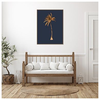 Golden Palm Iiii By Urban Road Framed Canvas Wall Art Print