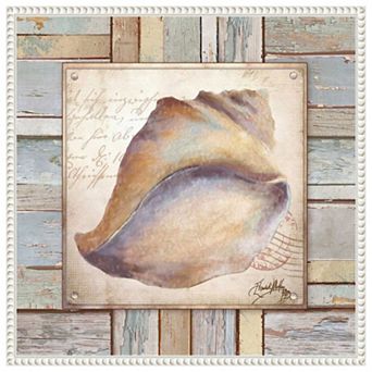 Beach Shell Ii By Elizabeth Medley Framed Canvas Wall Art Print