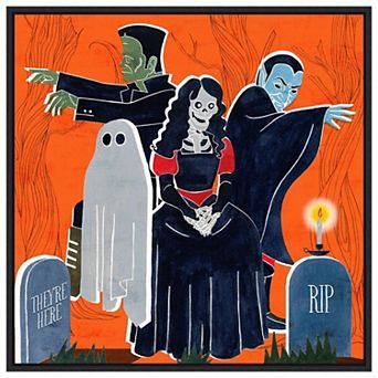 Graveyard Gang I By Grace Popp Framed Canvas Wall Art Print
