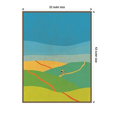 Evening Hill Climb By Jon Downer Framed Canvas Wall Art Print
