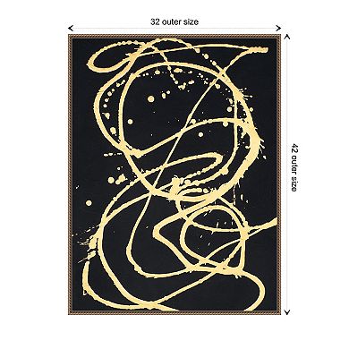 Gold Combo Vi By Renee W. Stramel Framed Canvas Wall Art Print