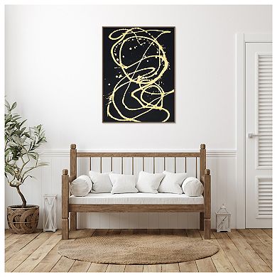 Gold Combo Vi By Renee W. Stramel Framed Canvas Wall Art Print